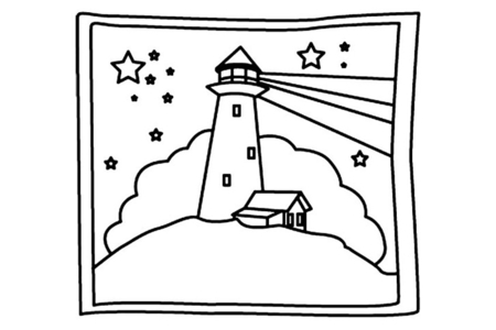 Coloriage Phare 02 – 10doigts.fr
